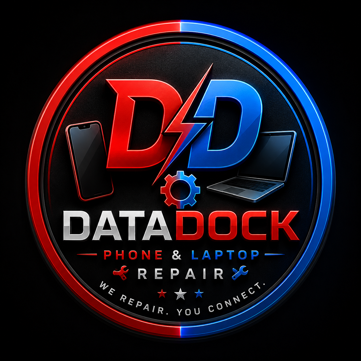 DataDock phone and laptop repair emblem